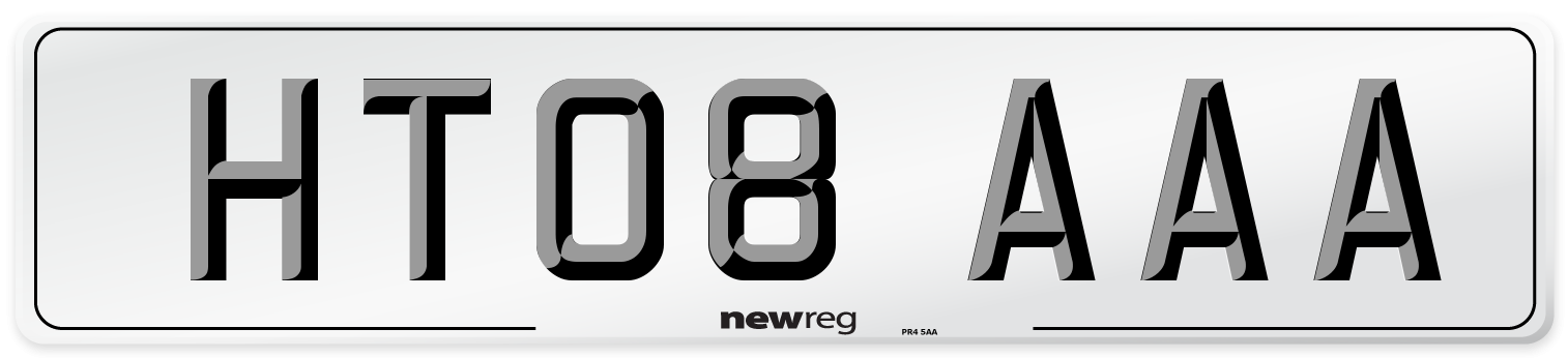 HT08 AAA Number Plate from New Reg